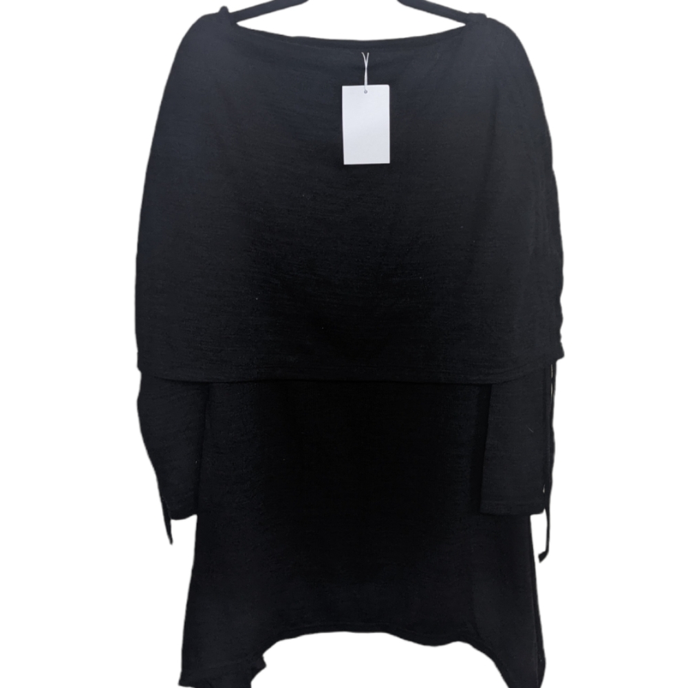 NWT Nextmia Women's Black Poncho-Style Dress Size 14 🖤